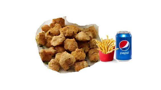 Regular Chicken Poppers Meal