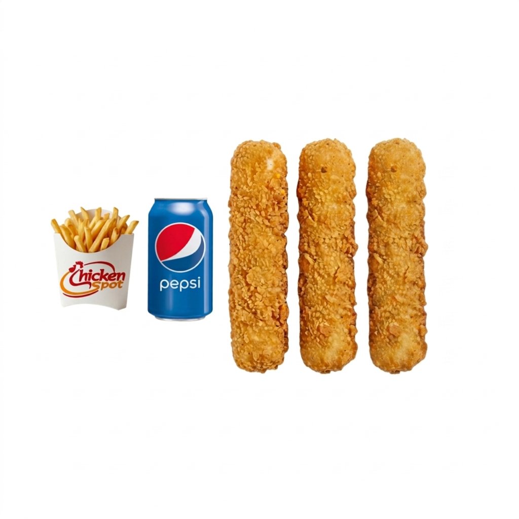 Kids 3 Pcs Mozzarella Cheese Sticks Meal